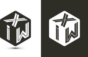 xw Brief Logo Design mit Illustrator Würfel Logo, Vektor Logo modern Alphabet Schriftart Überlappung Stil.