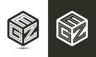 zB Brief Logo Design mit Illustrator Würfel Logo, Vektor Logo modern Alphabet Schriftart Überlappung Stil.