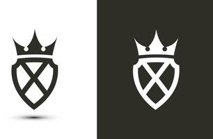 Brief x Initialen Unterschrift Logotyp. elegant Logo Symbol Vektor Design. Luxus Schild Krone unterzeichnen.