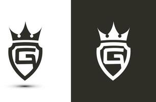 Brief G Initialen Unterschrift Logotyp. elegant Logo Symbol Vektor Design. Luxus Schild Krone unterzeichnen.