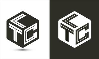 ltc Brief Logo Design mit Illustrator Würfel Logo, Vektor Logo modern Alphabet Schriftart Überlappung Stil.