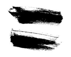 einstellen von schwarz Hand gezeichnet Bürste Schlaganfälle vektor