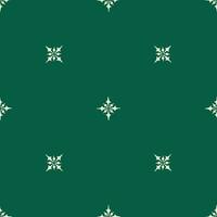 vektor geometrisk mönster på grön bakgrund. festlig prydnad i retro stil. jul enkel sömlös abstrakt textur