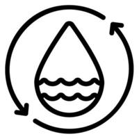 Wasser Zyklus Linie Symbol vektor