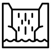 Symbol für Wasserfalllinie vektor