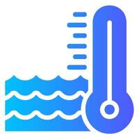 Wasser Temperatur Gradient Symbol vektor