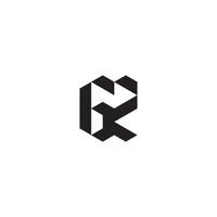 gz geometrisch und futuristisch Konzept hoch Qualität Logo Design vektor