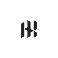 hx geometrisch und futuristisch Konzept hoch Qualität Logo Design vektor