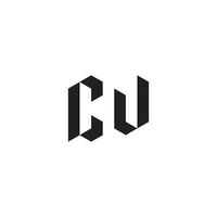 cw geometrisch und futuristisch Konzept hoch Qualität Logo Design vektor