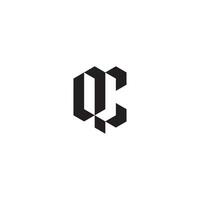 qc geometrisch und futuristisch Konzept hoch Qualität Logo Design vektor