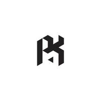 pk geometrisk och trogen begrepp hög kvalitet logotyp design vektor