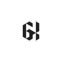 gx geometrisch und futuristisch Konzept hoch Qualität Logo Design vektor