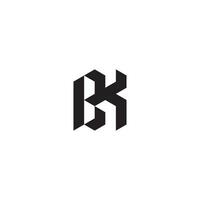 bk geometrisch und futuristisch Konzept hoch Qualität Logo Design vektor