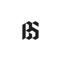 bs geometrisk och trogen begrepp hög kvalitet logotyp design vektor