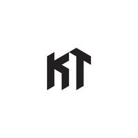 kt geometrisk och trogen begrepp hög kvalitet logotyp design vektor