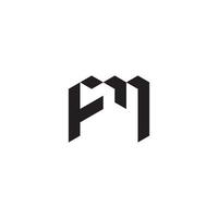 fm geometrisch und futuristisch Konzept hoch Qualität Logo Design vektor