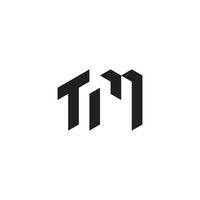 tm geometrisk och trogen begrepp hög kvalitet logotyp design vektor