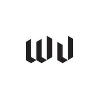 ww geometrisk och trogen begrepp hög kvalitet logotyp design vektor