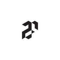 zf geometrisch und futuristisch Konzept hoch Qualität Logo Design vektor