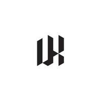 ux geometrisch und futuristisch Konzept hoch Qualität Logo Design vektor