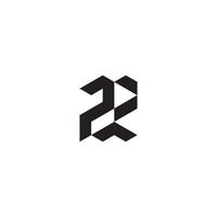 zz geometrisk och trogen begrepp hög kvalitet logotyp design vektor
