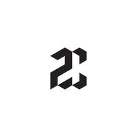 zc geometrisk och trogen begrepp hög kvalitet logotyp design vektor