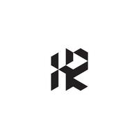 xz geometrisch und futuristisch Konzept hoch Qualität Logo Design vektor