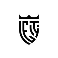 ei Krone Schild Initiale Luxus und königlich Logo Konzept vektor