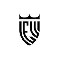 EU Krone Schild Initiale Luxus und königlich Logo Konzept vektor