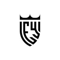 ey krona skydda första lyx och kunglig logotyp begrepp vektor