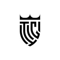 ic Krone Schild Initiale Luxus und königlich Logo Konzept vektor