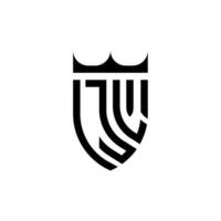 jl krona skydda första lyx och kunglig logotyp begrepp vektor