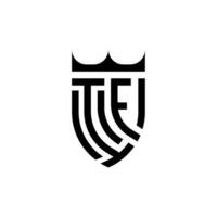 wenn Krone Schild Initiale Luxus und königlich Logo Konzept vektor