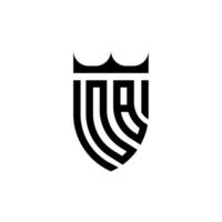 ob Krone Schild Initiale Luxus und königlich Logo Konzept vektor