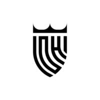 Oh Krone Schild Initiale Luxus und königlich Logo Konzept vektor
