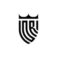 oder Krone Schild Initiale Luxus und königlich Logo Konzept vektor
