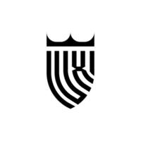 ux Krone Schild Initiale Luxus und königlich Logo Konzept vektor