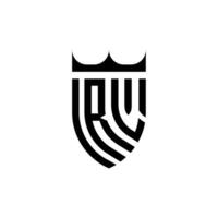 rl krona skydda första lyx och kunglig logotyp begrepp vektor