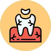 dental fyllning vektor ikon design illustration