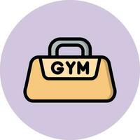 Gym väska vektor ikon design illustration