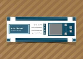 kreativ, färgrik, professionell, modern, minimalistisk och smart e-post signatur design mall. vektor