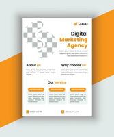 Vektor Digital Marketing Flyer Design. korporativ Geschäft Agentur editierbar Flyer Vorlage.