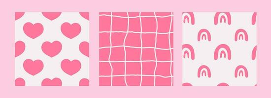modern rosa sömlös mönster uppsättning vektor
