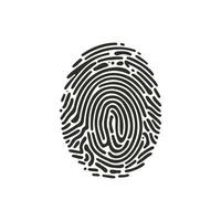 Fingerabdruck Symbol. Sicherheit Zugriff Konzept. Biometrie System. Vektor Illustration