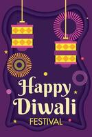 Diwali Poster traditionell indisch Feier Vektor Illustration