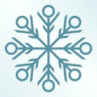 Weihnachten Schnee Symbol, Vektor isoliert auf Blau Hintergrund. Ornament Design zum Poster, Gruß Karten, Broschüren, Banner, Sozial Medien.