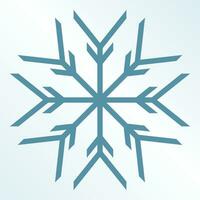 Weihnachten Schnee Symbol, Vektor isoliert auf Blau Hintergrund. Ornament Design zum Poster, Gruß Karten, Broschüren, Banner, Sozial Medien.