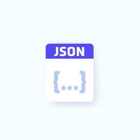 json fil formatera ikon för appar, vektor