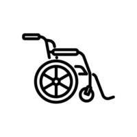 Rollstuhl Symbol Vektor im Linie Stil