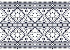geometrisch und Blumen ethnisch Stoff nahtlos Muster zum Stoff Teppich Hintergrund Hintergrund Verpackung usw. vektor